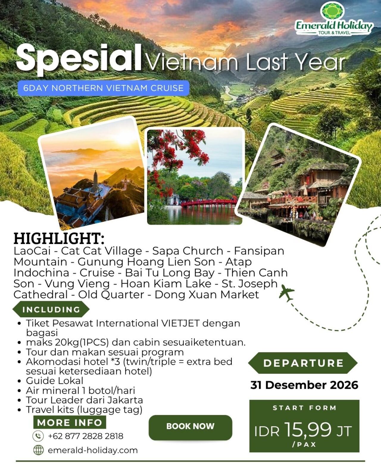 SPECIAL VIETNAM LAST YEAR 6DAY NORTHERN VIETNAM CRUISE